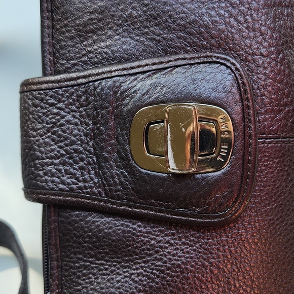 The Sak Pink Label Y2K Shoulder Bag - Pebbled Leather in Metallic Plum Color - Picture 5 of 16